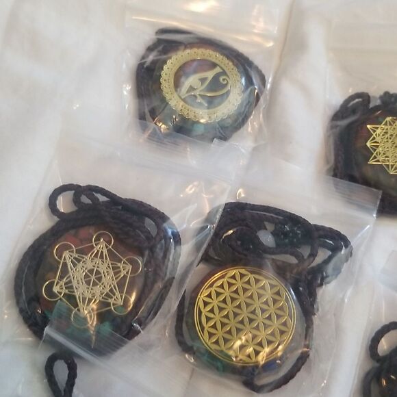 Chakra Necklace Orgonite Necklace Crystal Pendant Necklace Spiral Chakra Healing - Picture 12 of 17